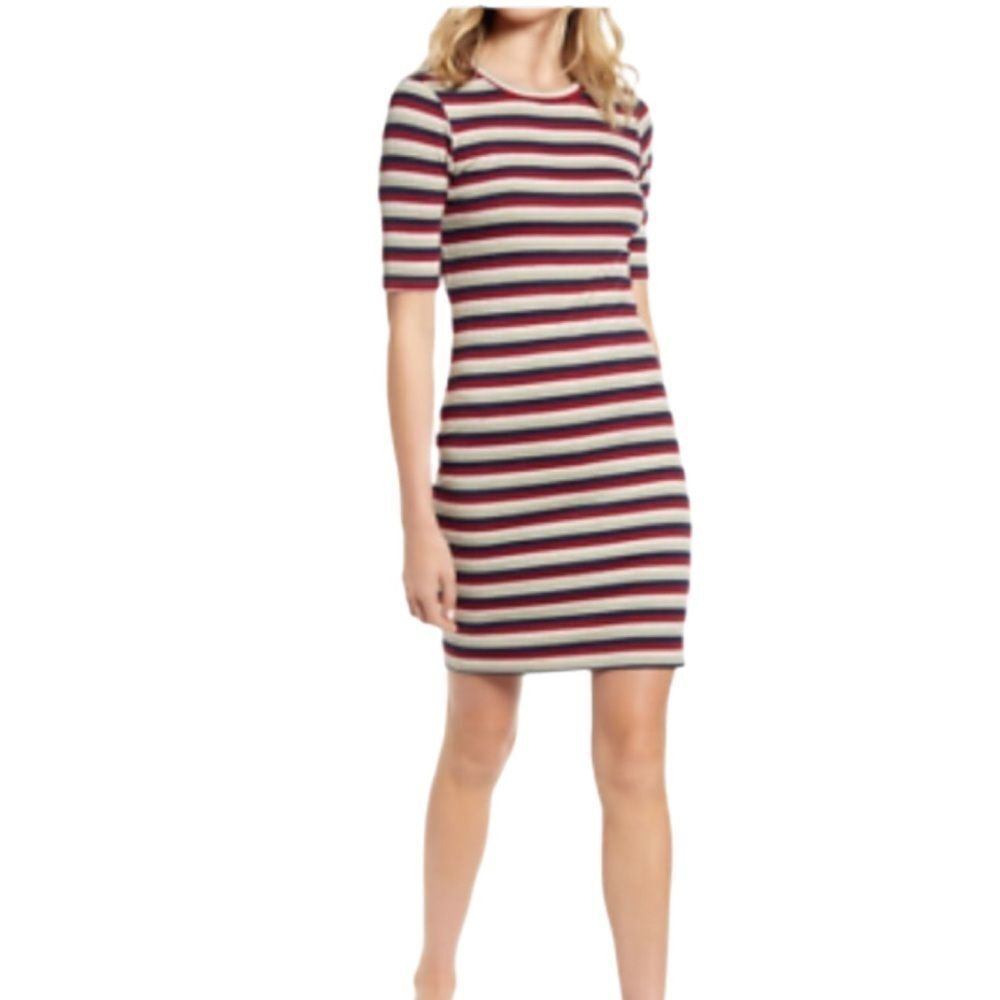 Stateside cycle court rib knit stripe dress